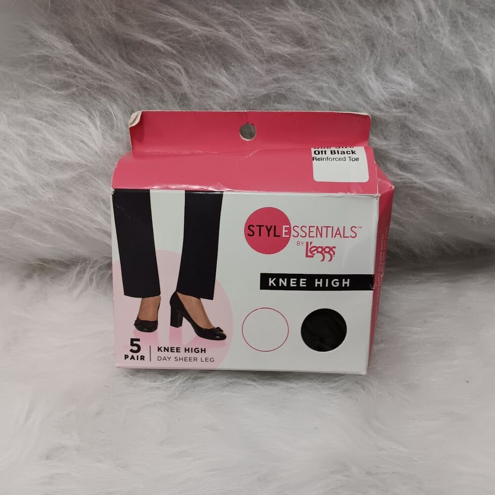 Knee High 5 pair one size off Black